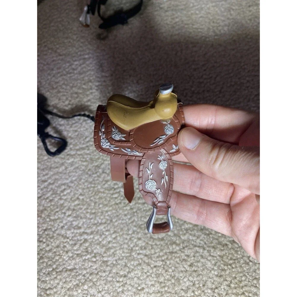 Lot Vintage Toy Horse Tack - Mixed Brands Saddles, Bridles, Reins & Bits